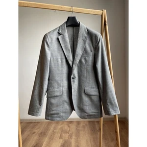 Hackett Unlined Windowpane Wool Blazer Size EUR 48R/ UK/US 38R - Picture 1 of 11