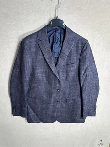 Jos A Bank Reserve Tailored Fit 44R Purple Tweed Silk Linen Wool E. Thomas Italy - Picture 1 of 16