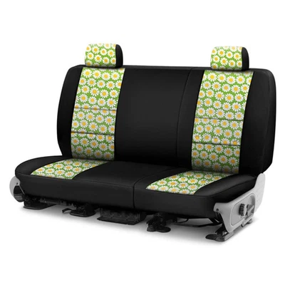 For Mini Cooper Countryman 17-23 Seat Cover Neosupreme 2nd Row Black & Floral Foto 1 de 4