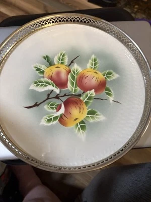Vintage Tray With Fruit, Made In Germany. - Image 1 of 4