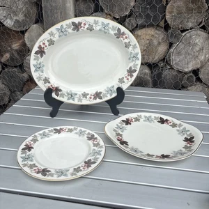 Royal Doulton Camelot Oval Platter Cake Plate & Side Plate Set - Picture 1 of 5