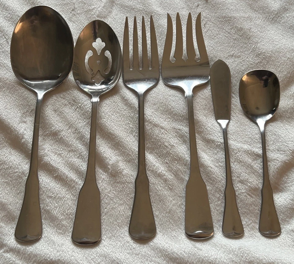 Oneida Community Stainless PATRICK HENRY 6 Pc. Flatware Hostess Serving Set  - Image 1 of 4