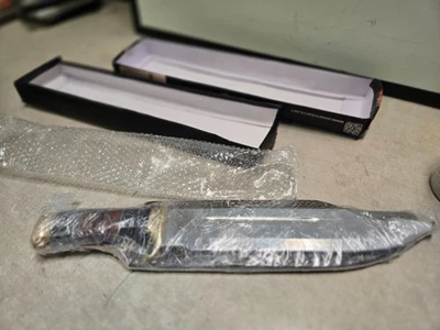 SHINY CRAFTS Handmade Forged Crocodile Dundee Knife, Fixed Blade Knife, Bowie... - Image 1 of 4