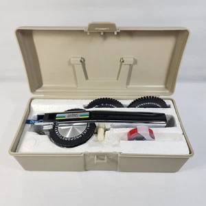 Vintage Dymo Executive 3 Chrome Label Maker w/ Case Wheels & Tape - Picture 1 of 8