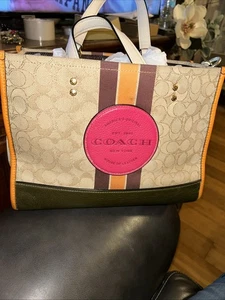 Coach Purse Multicolor with Shoulder Strap Jack Dempsey See Pics - Picture 1 of 8