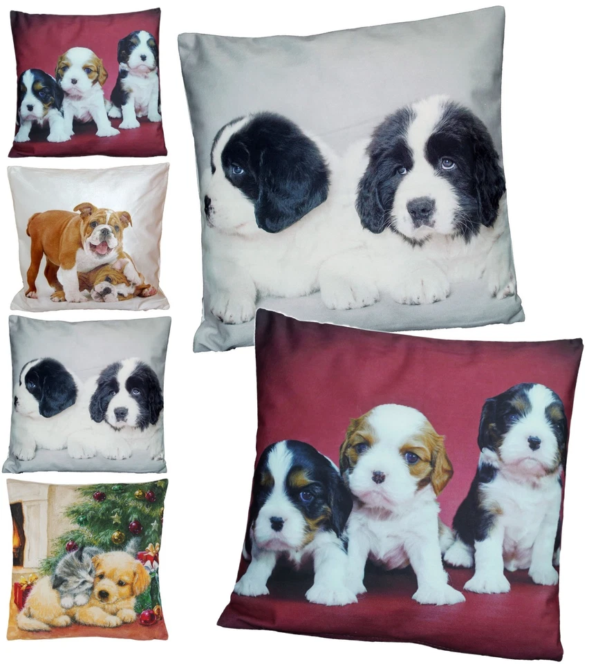 Kissenhülle 40 x 40 Kissenbezug Kissen Weich Sofakissen Dekokissen Hunde Kissen - Bild 1 von 1