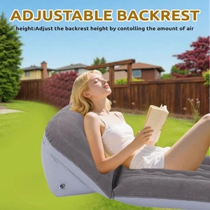 Adjustable Inflatable Lounger Blow Up Lounger Beach Sofa Bed Beach Outdoor - Picture 1 of 8