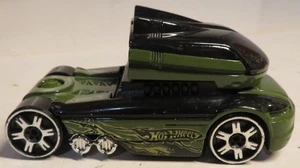 Raro Hot Wheels Truckin' Transporter verde nero solo cabina camion 2002 lungo 3-5/8" - Foto 1 di 10