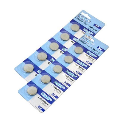 10x HQRP Pilas de Botón 3V para Control remoto de BMW X3 serie, 5 serie, 7 serie - Image 1 of 4