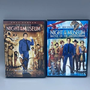 NIGHT AT THE MUSEUM/ NIGHT AT THE MUSEUM BATTLE OF SMITHSONIAN (2 DVD LOT) - Picture 1 of 3