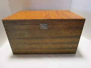 "Cajón de té de colección madera mono vaina forrada de estaño caja con bisagras pestillo para juntas de dedos 163/4""T" - Imagen 1 de 12