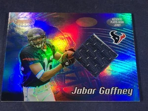 TARJETA DE FÚTBOL N3-100 - JABAR GAFFNEY HOUSTON TEXANS - MUESTRA DE CAMISETA - 2002 BOWMAN - Imagen 1 de 2