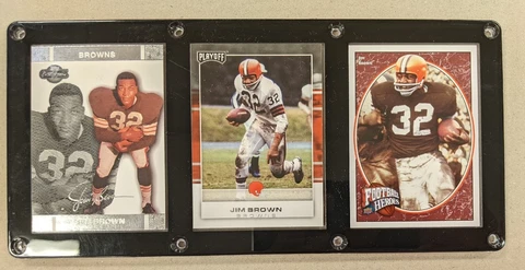 JIM BROWN 3 CARD PLAQUE  CLEVELAND BROWNS Cover
