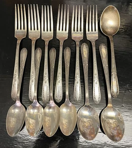 13 Teile Vintage Antik Sterling Besteck * Silbergehalt = 14oz - Bild 1 von 17