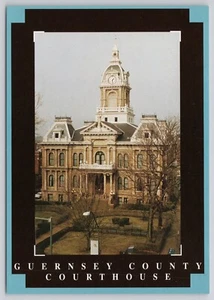 Postcard OH Cambridge Ohio Guernsey County Courthouse - Picture 1 of 2