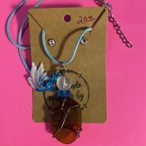 Strand Glas Halskette  - Bild 1 von 4