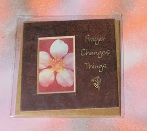 Dogwood Blossom Dbl Matte: Prayer Changes Things MAGNET, 3.5” square NIP - Picture 1 of 3