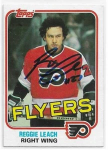 REGGIE LEACH Autographed Signed 1981-82 Topps Hockey card Philadelphia Flyers - Picture 1 of 1