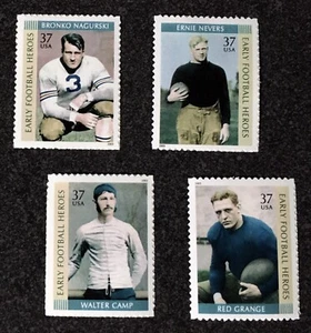 2003USA #3808-3811 37c Early Football Heroes - Set of 4 Singles Mint - Picture 1 of 1
