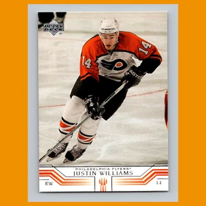 Tarjeta de hockey Justin Williams #129 2001 Upper Deck Philadelphia Flyers NHL CASI NUEVA - Imagen 1 de 3