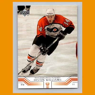 Justin Williams #129 2001 Upper Deck Philadelphia Flyers Hockey Card NHL NM - Image 1 of 3