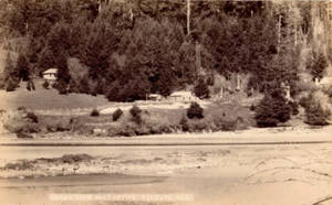 Yachats Oregon View from Ocean 1916 Real Photo RPPC Postcard - Picture 1 of 2