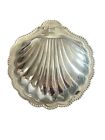 Vintage Leonard Silverplated Seashell  Cavier Jam Or Butter Dish 4&quot; W/glass