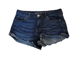 American Eagle Outfitters Tomgirl Shortie Denim Shorts Womans Sz 10 - Picture 1 of 10