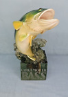 Statue d'achigan à grande bouche base lucite figurine poisson pêcheur pêcheur 9 pouces Enesco 2007