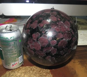 13.96 LB Natural Fireworks Red Garnet sphere Quartz Crystal ball healing JAL - Picture 1 of 5