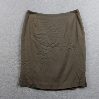 Amanda Smith Trajes Falda Lápiz Talla Pequeña 14P Beige Sólido Foto 1 de 4