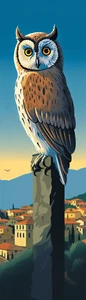 Marque-page Bookmark Owl Hibou Vintage style - Tirage limité - Photo 1/1