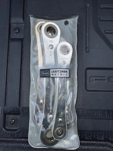 Sears Craftsman USA Box End Ratchet Wrench Set Metric 4369 Rare W Pouch - Picture 1 of 20
