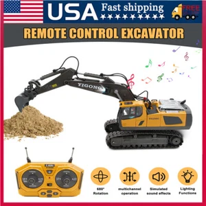 2.4G RC Excavator Bulldozer Dump Truck Engineering Vehicle w/Light for Kids - Picture 1 of 12