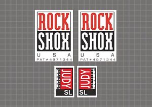 Rock Shox Judy SL 1997 Forks Decals Stickers Graphic Set Vinyl Logo Adhesive #2