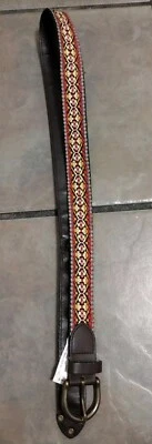 Cinturón Retro Target Bohemio Estilo Hippie Rosa Multicultural Talla 35-36 Bordado Foto 1 de 4