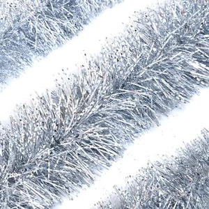 Metallic Tinsel Twist Christmas Garland Hanging Decor - Picture 1 of 7