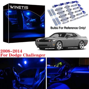 6x New Blue LED Interior Light Package Kit For 2008 2009-2014 Dodge Challenger  - Picture 1 of 12