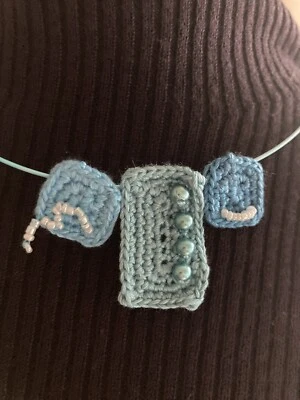 Halskette Damen, Gehäkelt - Bild 1 von 3