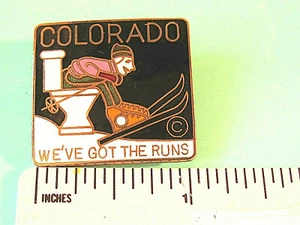 COLORADO Ski resort humorous - brooch  style GIFT BOXED - Picture 1 of 3
