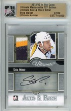 Shea Weber Predators Ultimate Memorabilia 12th Ed Ultimate Auto Patch 7/9