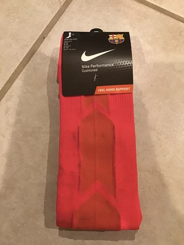 STAINED Nike FCB FC Barcelona Soccer Socks Neon Red/Pink Adult Medium Mens 6-8 Cover