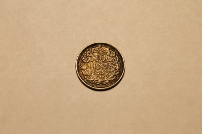 1939 Países Bajos - Moneda de 10 centavos de plata #2 Foto 1 de 3