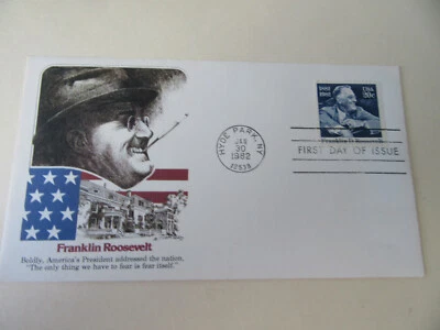 President Franklin Roosevelt 20c Stamp Fleetwood Cachet Fdc Sc#1950 (Issue 1982) - Image 1 of 2