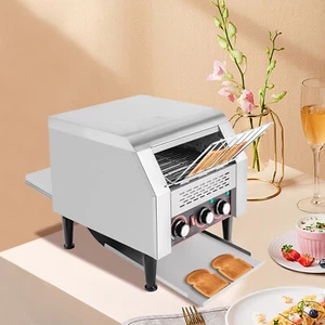 300Slices/H Commercial Conveyor Toaster Heavy Duty Electric Baking Machine 2200W - Picture 1 of 17