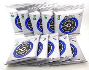 MARTIN AUTHENTIC EXTRA LIGHT Calibre CUERDAS DE GUITARRA ACÚSTICA MA170 10-PACK ~SETS - Imagen 1 de 3