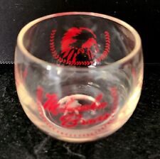 1950's MILWAUKEE BRAVES  Roly Poly "Chief"  Low Ball  DRINK GLASS