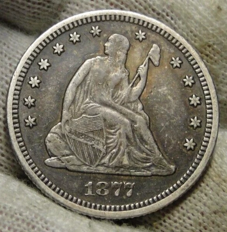 1877CC Seated Liberty Quarter Cover