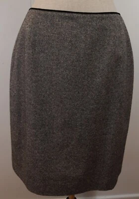 Falda Esquinera Informal Vintage Gris Talla 8 Seda Poliéster Lana (43)  Foto 1 de 4