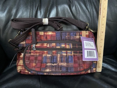 Bolso colgante de brezo Donna Sharp "RUSTIC PLAID" 10,5" X 6" X 2" NUEVO CON ETIQUETAS Foto 1 de 4